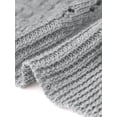thumbnail image 6 of DARING DIVA Women's Long Sleeve Cropped Knit Button Up Crochet Cardigan L Gray, 6 of 6