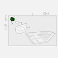 thumbnail image 4 of Car Reverse Light Socket, 90075-60037 Weather  Rear License Plate Lamp Holder Socket  for RX350 2004 To 2010, 4 of 8
