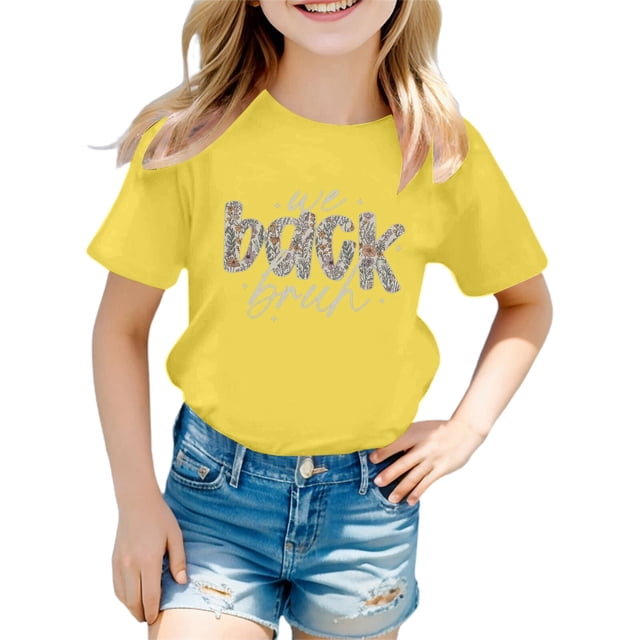 Kureaily Stylish Girls Tops For Everyday Wear Loose Fit Tees & Shirts For Ages 3 16 Perfect For Spring And Summer Easy To Clean Great For