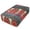 Peacock Border, variant on Premium Soft Fitted Sheet for Blow Up Bed Mattress Sheets with Zipper for Camping Office Bedroom, Red Geo Print