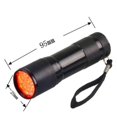 thumbnail image 3 of Mini linterna roja de bolsillo 9 Led 670 Nm potente antorcha de luz roja para linterna de caza, 3 of 5