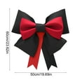 thumbnail image 3 of OAVQHLG3B Christmas Valentine's Day Tree Topper Bows, DIY Large Bows for Front Door Flower Wreath, Solid Bows for Holiday Ornament (Red, 19.6" * 23.6"), 3 of 6