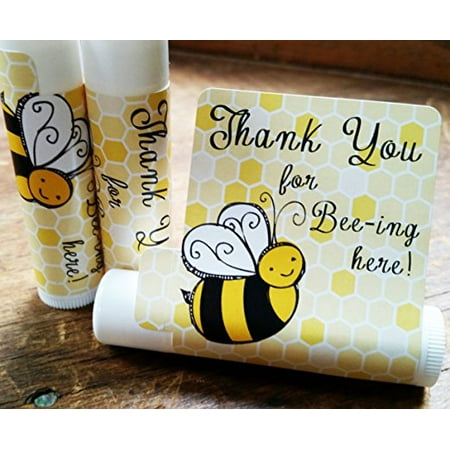 12 Bee Lip Balm Favors Bee Baby Shower Favor Lip Balms Bee