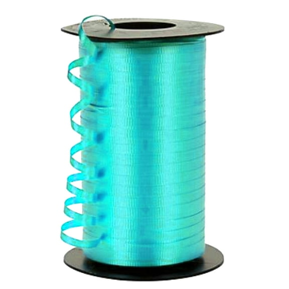 3/16" Wedding Balloon Curling Crimped Ribbon  -Aqua
