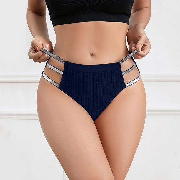 Gibobby Paquete de Tanga para dama Ropa interior de mujer Bragas de encaje sexy Estiramiento Hipster Calzoncillos Ropa interior Senora Ropa interior Azul X CH Walmart en linea