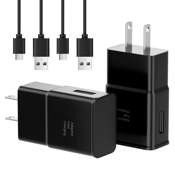 Cargador rápido adaptativo con cable tipo C de 6 pies para Samsung Galaxy S10/S10e/S10 Plus/S9/S9 Pl