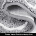 thumbnail image 4 of CPDD Extra Long Bath Rug Runner Non Slip Absorbent Bath Mats Runner for Bathroom Microfiber Bathroom Rugs Runner Machine Washable Geometric 18"x48" (Grey) Grey 18"x48", 4 of 8