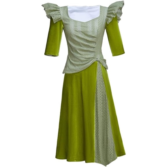 Persephone Green Dress Music Festival Theater Outfit for Women