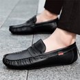 thumbnail image 5 of Grained Leather Slip-On Penny Loafers, 5 of 5