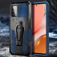 thumbnail image 2 of Nagebee Case for Samsung Galaxy A52 5G with Tempered Glass Screen Protector (Full Coverage), Belt Clip [Built-in Kickstand], Dual Layer Full Body Shockproof Protective Rugged Defender Case (Blue), 2 of 5