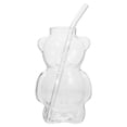 thumbnail image 1 of Juego de vasos de cristal con forma de oso, taza de cristal creativa para cóctel, para bebidas frías y calientes, 1 Juego, 1 of 6