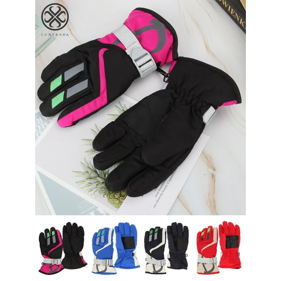 Luxtrada Lovely Ski Gloves Winter Outdoor Snow Warm Mitten Kids Gloves for Kids Boys and Girls (Suit 4-7 years)