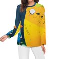 thumbnail image 3 of Adventure Time Women's Pajama Top 3D Digital Print Sleepwear Trendy Crewneck Pullovers Long Sleeve Shirts M, 3 of 8