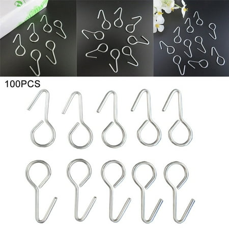

BAMILL Metal Ring Tail S-Hooks for Car Truck SUV Auto Seat Covers 100pcs Hook