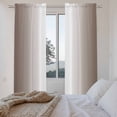 thumbnail image 4 of Brown White Ombre Kitchen Curtains, Modern Gradient Abstract Art Light Filtering Window Curtain Panels, 2Pcs Rod Pocket Window Treatments Set for Living Room Bathroom Bedroom 52x72 Inches, 4 of 9