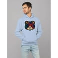 thumbnail image 2 of Argyle Bear Vibes - Classic Plaid Emoji Design Men's Hoodie, 2 of 4