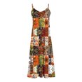 thumbnail image 5 of Staron Robes d'Été Décontractées pour Femmes en Liquidation à Moins de 10 $ Longues et Fluides à Col en V Robe Maxi Bohème Décontractée à Bretelles Spaghetti Robe de Plage Printanière, 5 of 5