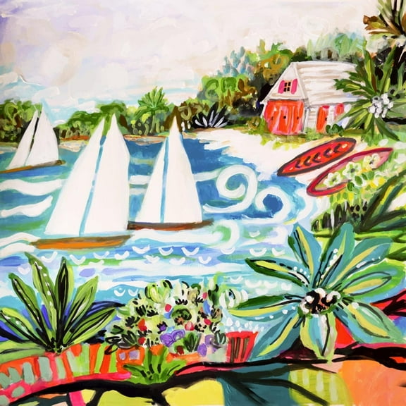 Art.com Cottage by the Bay II Art Print by Karen Fields, 24" x 24"