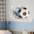 thumbnail image 5 of Pegatinas de pared de fútbol 3D, pegatinas de fútbol para dormitorios de niños, arte de pared de vinilo de fútbol, 5 of 5