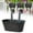 Black, variant on ZMKIAG Premium Metal Hanging Flower Pots, Beautiful Outdoor Hanging Planters with Detachable Hooks for Railing Balcony Garden Yard, Perfect to Grow Fresh Herbs & Flowers at Home