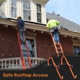 thumbnail image 4 of Ladder Roof Hooks, 2 Packs Heavy-Duty Alloy Steel Roof Step Ladder Hooks, Auxiliary Ladder Hooks for Safe Rooftop Access, with Wheels & Rubber Grip T-bars, 4 of 6