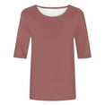 thumbnail image 5 of Womens Clothes Kelon Dresses for Women Short Sleeve Shirts Crew Neck Business Casual Blouses 2026 Summer Tops Business Causal Dressy Work Top, M, 5 of 5