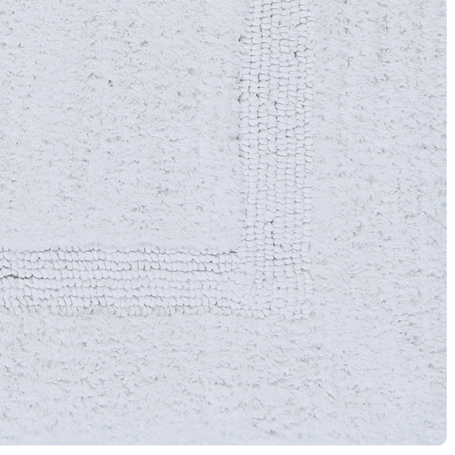 Better Trends 24" x 40" Premium Bathroom Rug Mat, 100% Cotton, Extra Soft Tufted Door Mat, Water Absorbent & Reversible Bath Mat (White) Lux Collection