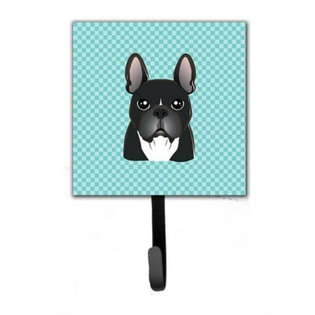 

Checkerboard Blue French Bulldog Leash & Key Holder
