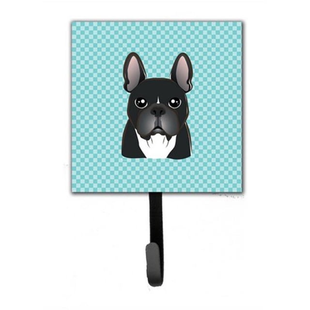 Carolines Treasures BB1165SH4 Checkerboard Blue French Bulldog Leash & Key Holder