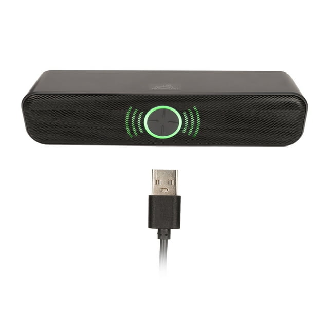 Haut-Parleur d'Ordinateur RGB, Haut-Parleur d'Ordinateur Alimenté par USB Stéréo Haut-Parleur Alimenté par USB Design Futuriste
