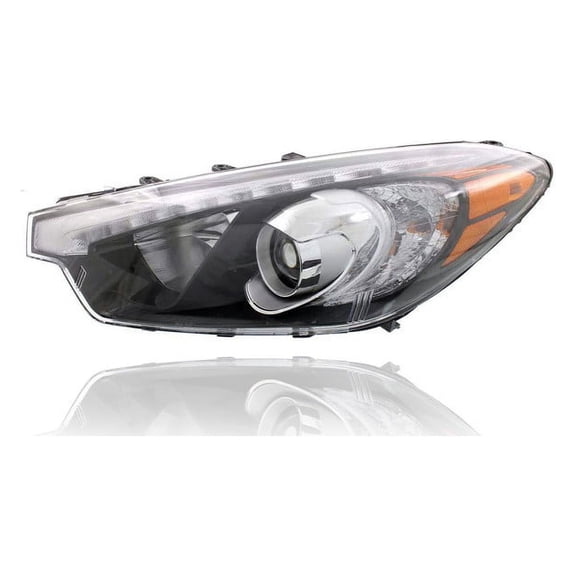 Headlight Assembly - Compatible/Replacement for '15-16 Kia Forte/Koup/5/EX/SX - Halogen With LED Daytime Running Light - Left Hand - Driver - 92101A7211