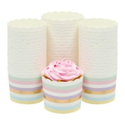 50-Pack Pastel Cupcake Liners - Large Paper Baking Cups for Birthdays, Home Baking, Bake Sales, Bridal Showers (2.2 In)