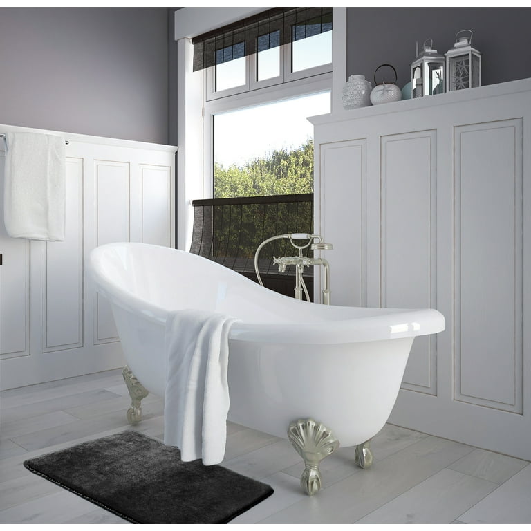 Clara Clark 3 Piece Bathroom Rugs Bath Mat Set, Velvet Memory Foam Bath  Mats for Bathroom - Non-Slip, PVC Backing Bath Rugs, Washable Bathroom Rug