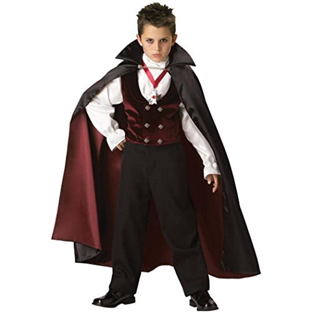 InCharacter Disfraces Niños 2-7 Disfraz de vampiro gótico Negro / Borgoña 6 Fun World 843269007331
