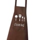 thumbnail image 5 of Delantal de cocina Macarena a prueba de aceite con bolsillos impermeable café, 5 of 7