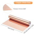 thumbnail image 2 of Rollos de Hoja de Cobre Uxcell 3500mm x 150mm x 0.01mm, 99.9% Cobre Puro, Tira de Cobre, Placa de Metal para Proyectos de DIY, 2 of 6