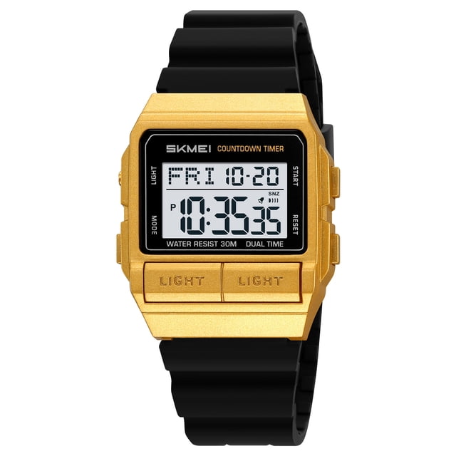 Digital Watch For Men Waterproof With Luminous Display Stopwatch Calendar And Alarm Function For Hiking Camping Running Swimming