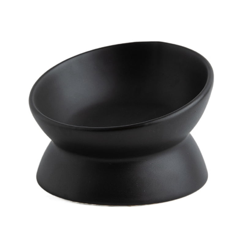 Yiran Ceramic Cat & Dog Bowl, Black