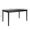 thumbnail image 7 of Weston Home Lexington 60" Rectangular Wood Dining Table, Black, 7 of 7