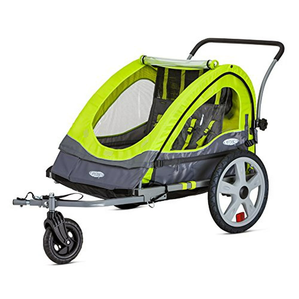 Instep QuickNEZ Double Tow Behind Bike Trailer, Converts to Stroller