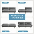 thumbnail image 2 of Homall Futon Sofa Bed with Adjustable Backrest & Five Angles Adjustable Armrests Sofa Couch for Small Spaces Living Room Office,Corduroy Gray, 2 of 7
