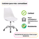 thumbnail image 2 of Set De 2 Sillas De Oficina Color Blanco Komfort Estilo Eames Con Ruedas, 2 of 5