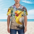 thumbnail image 2 of Lsque Pikmin Pattern Hawaiian Shirt for Men Unisex Summer Beach Casual Short Sleeve Cotton Linen Button Down Shirts-Large, 2 of 6