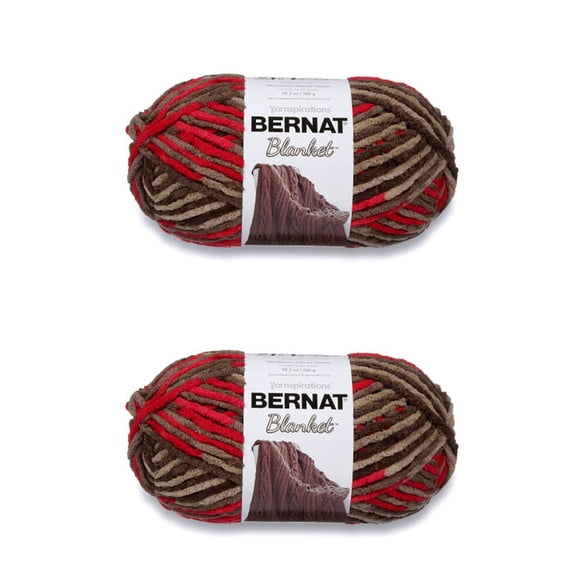 Bernat Blanket Fil à Tricoter Framboise Trifle - Lot de 2 de 300 G/10,5 Oz - Polyester - 6 Super Volumineux - 220 Verges - Tricot/crochet