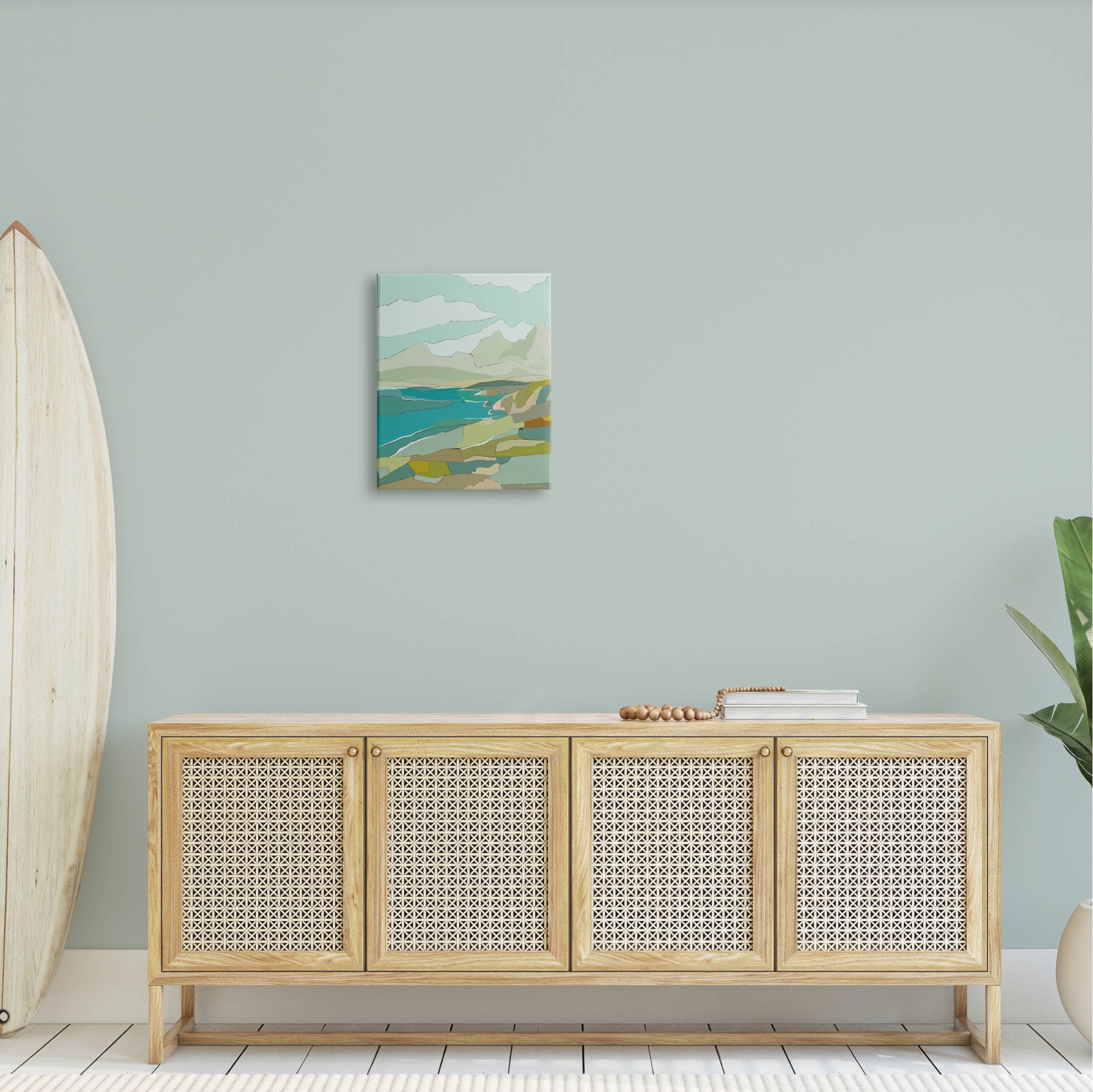 Stupell Industries Contemporary Mountainous Blocked Shore Graphic Art Gallery Wrapped Canvas Print Wall Art, Design by Nikita Jariwala