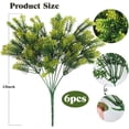 thumbnail image 2 of Artificial Fake Grass 8 Pcs Faux Greenery Stems UV Resistant Outdoor Plants Plastic Spring Tropical Bushes for Home Window Garden Office Patio Pathway Front Porch Decor(Purple), 2 of 5