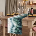 thumbnail image 2 of Spring Green Ombre Forest 70 Inch Table Runner, Abstract Art Mountain Farmhouse Dresser Scarf Cotton & Linen Tablerunner for Dining/Kitchen Island/Holiday Party Décor 13" x 70", 2 of 9
