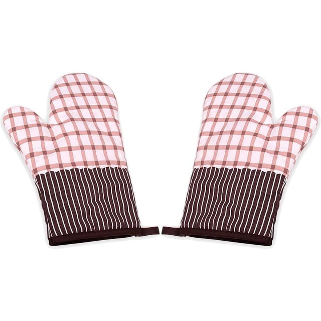 Guantes para horno, guantes para agarraderas, guantes para hornear agarraderas, adecuados para cocinar, hornear, asar a la parrilla, agarraderas, 1 par, regalo para mujeres y chef Adepaton LN-2191-3