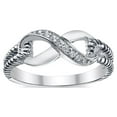 thumbnail image 2 of Metal Masters Womens Sterling Silver 925 Infinity Ring Cubic Zirconia, 2 of 5