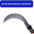 thumbnail image 4 of PYYAN-1pce 470mm/18.5in Manganese Steel Billhook Brush Clearing Sickle for Grass,Weeding Tools for Garden,Curved Sawtooth Sickle,Machete Axe for Cutting Trees,Steel Blade Knife in Hand, 4 of 4